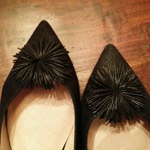 Hispanitas "Faylynn" fringe flower slingbacks